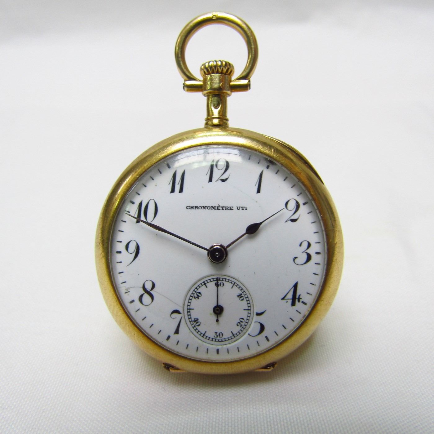 CRONOMETRE UTI. Reloj de colgar, lepine y remontoir. Ca.1900. CRONOMETRE UTI. Reloj de colgar, lepine y remontoir. Ca.1900.