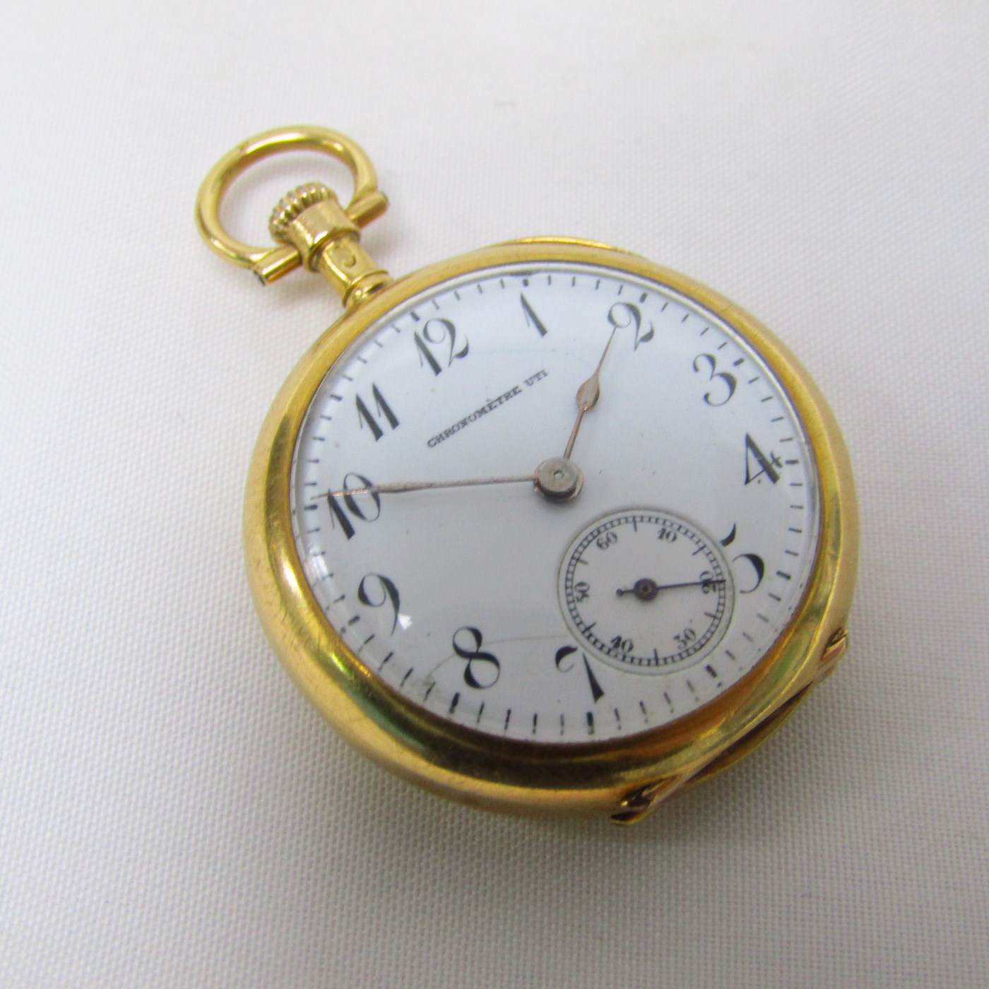 CRONOMETRE UTI. Reloj de colgar, lepine y remontoir. Ca.1900. CRONOMETRE UTI. Reloj de colgar, lepine y remontoir. Ca.1900.