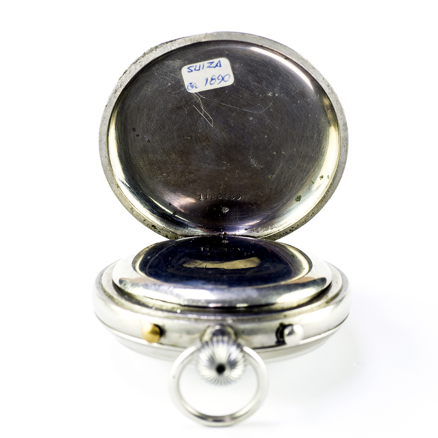 Cronométro de bolsillo, lepine, doble ratrapante. Suiza, Ca. 1890. Cronométro de bolsillo, lepine, doble ratrapante. Suiza, Ca. 1890.
