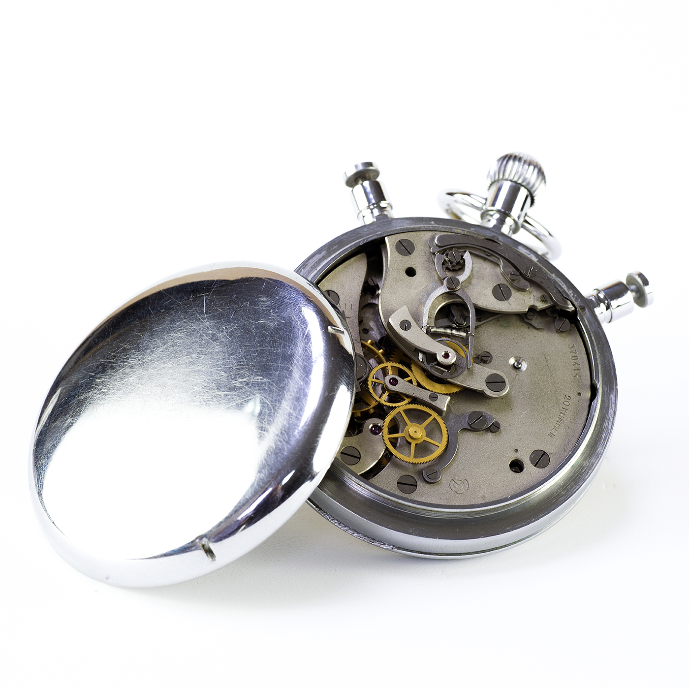 Cronométro ruso de bolsillo, lepine, doble ratrapante. Ca. 1900. Cronométro ruso de bolsillo, lepine, doble ratrapante. Ca. 1900.