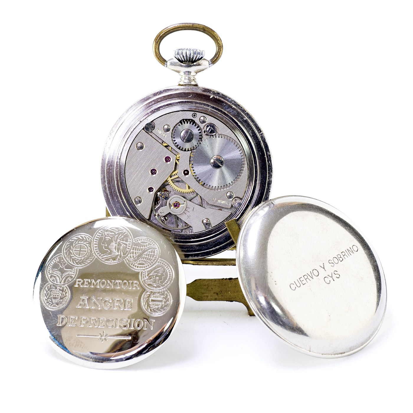CUERVO Y SOBRINO. Reloj Bolsillo-colgar, lepine remontoir. Suiza, ca. 1930 Subastas Fígaro