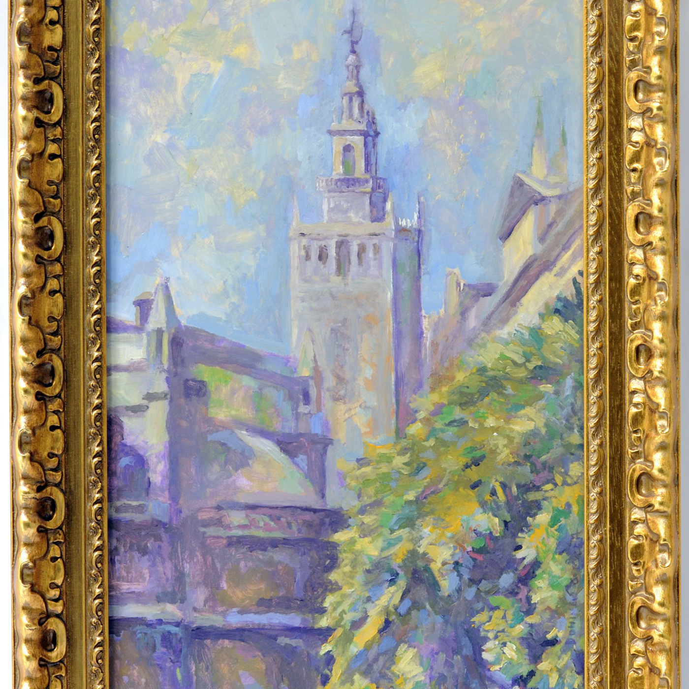 DOMINGO CORREA VÁZQUEZ. Óleo sobre cartón. "Giralda" DOMINGO CORREA VÁZQUEZ. Óleo sobre cartón. "Giralda"