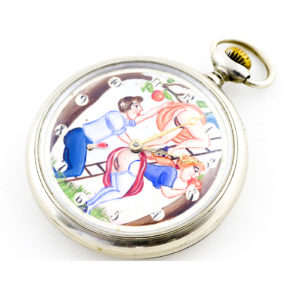 DOXA. Reloj erótico de bolsillo. AUTOMATÓN. Año 1906.