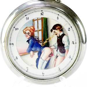 DOXA. Reloj erótico de bolsillo. AUTOMATÓN. Año Ca. 1906. Gran Tamaño.