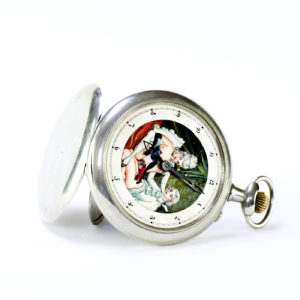DOXA. Reloj erótico de bolsillo. AUTOMATÓN. Año Ca. 1906. Gran Tamaño.