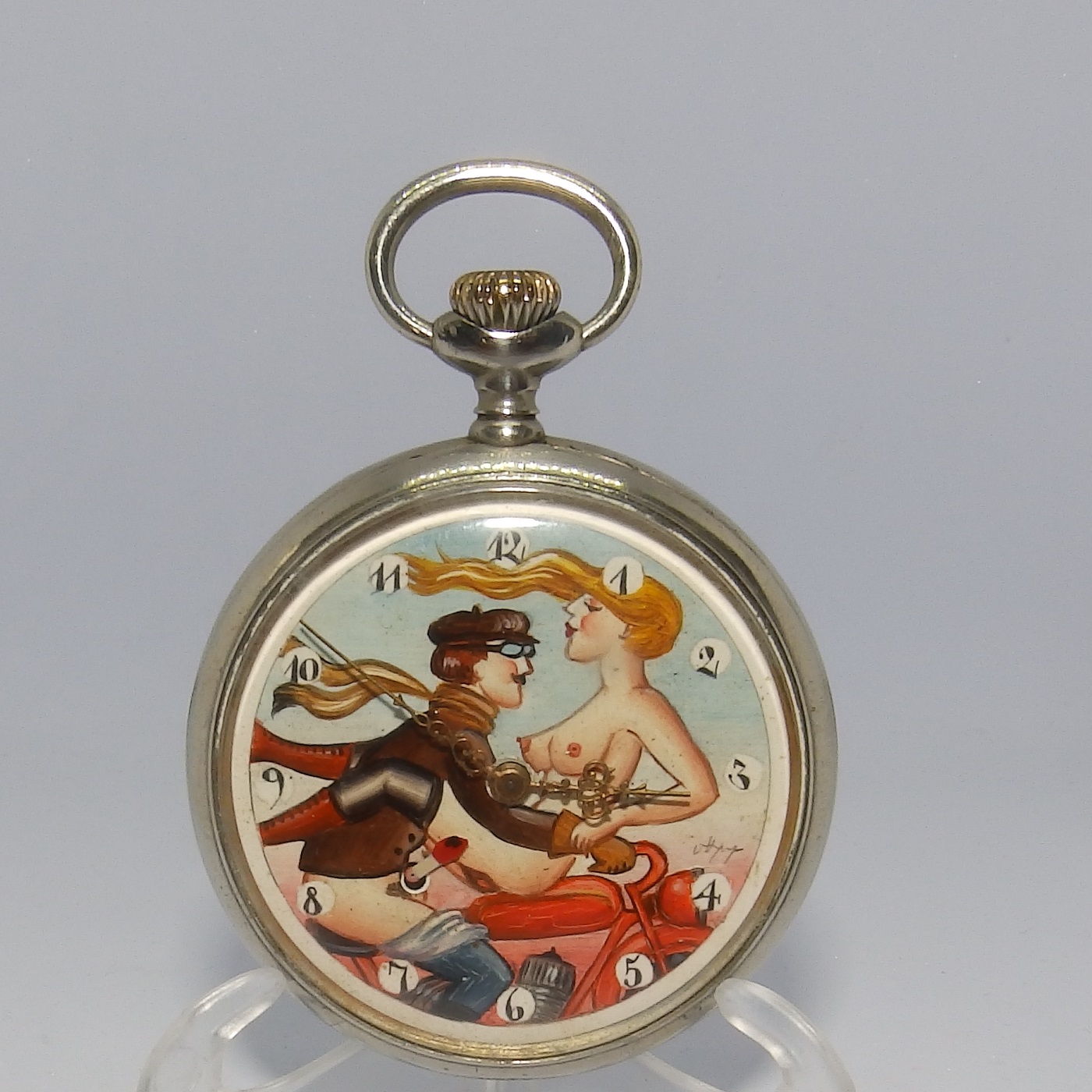 Doxa - Reloj Suizo Erótico de Bolsillo - Circa 1920 Doxa - Reloj Suizo Erótico de Bolsillo - Circa 1920