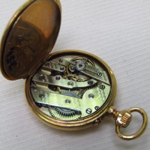 E. BURKART. Reloj Suizo de colgar, lepine y remontoir. Oro 18k. París, ca. 1890