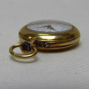 E. BURKART. Reloj Suizo de colgar, lepine y remontoir. Oro 18k. París, ca. 1890