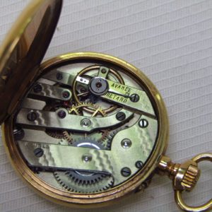 E. BURKART. Reloj Suizo de colgar, lepine y remontoir. Oro 18k. París, ca. 1890