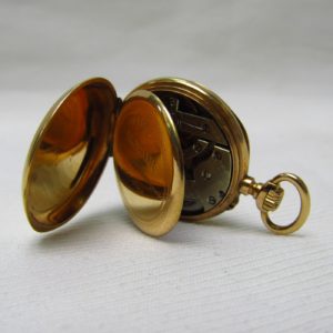 E. BURKART. Reloj Suizo de colgar, lepine y remontoir. Oro 18k. París, ca. 1890