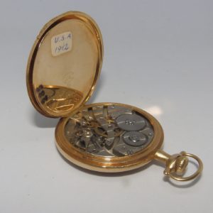 E. HOWARD WATCH CO. (Boston). Reloj de Bolsillo para caballero, lepine y remontoir. Oro 14k. USA, año 1912.