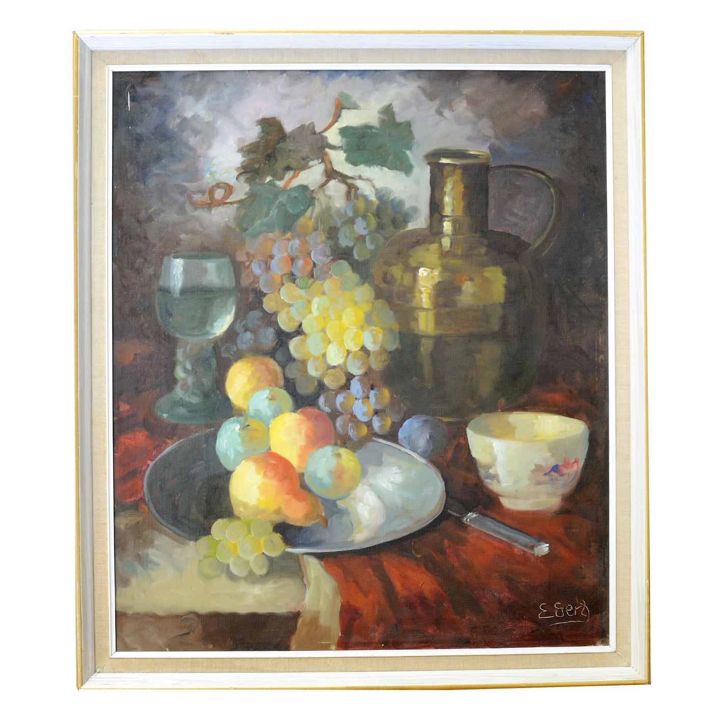 EDITH GERT. Óleo sobre lienzo. "Bodegón".