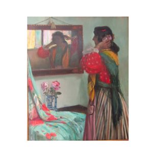 Eduardo Chicharro y Agüera. Óleo sobre Lienzo. "Frente al espejo".