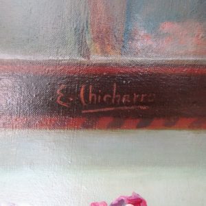 Eduardo Chicharro y Agüera. Óleo sobre Lienzo. "Frente al espejo".