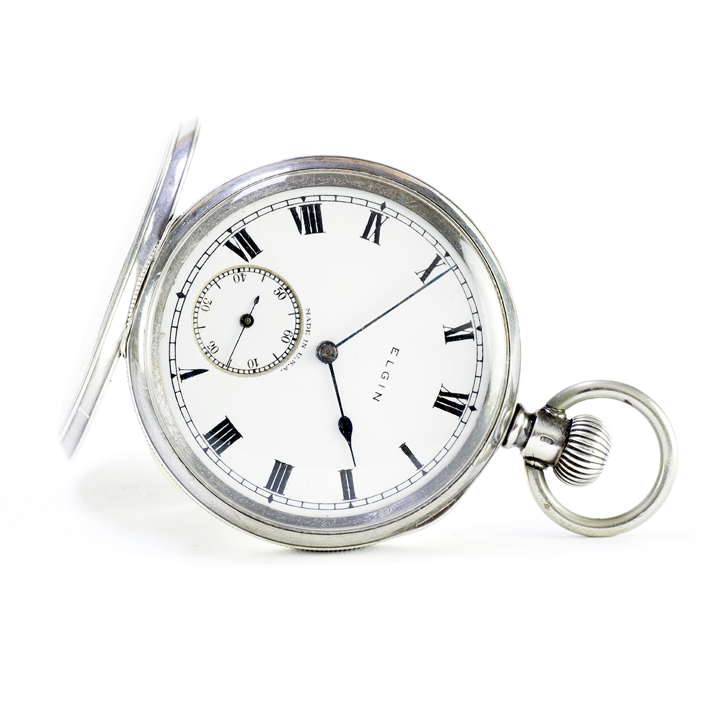 Elgin National Watch Co. (USA). Reloj de bolsillo, lepine y remontoir. Ca. 1927 Elgin National Watch Co. (USA). Reloj de bolsillo, lepine y remontoir. Ca. 1927