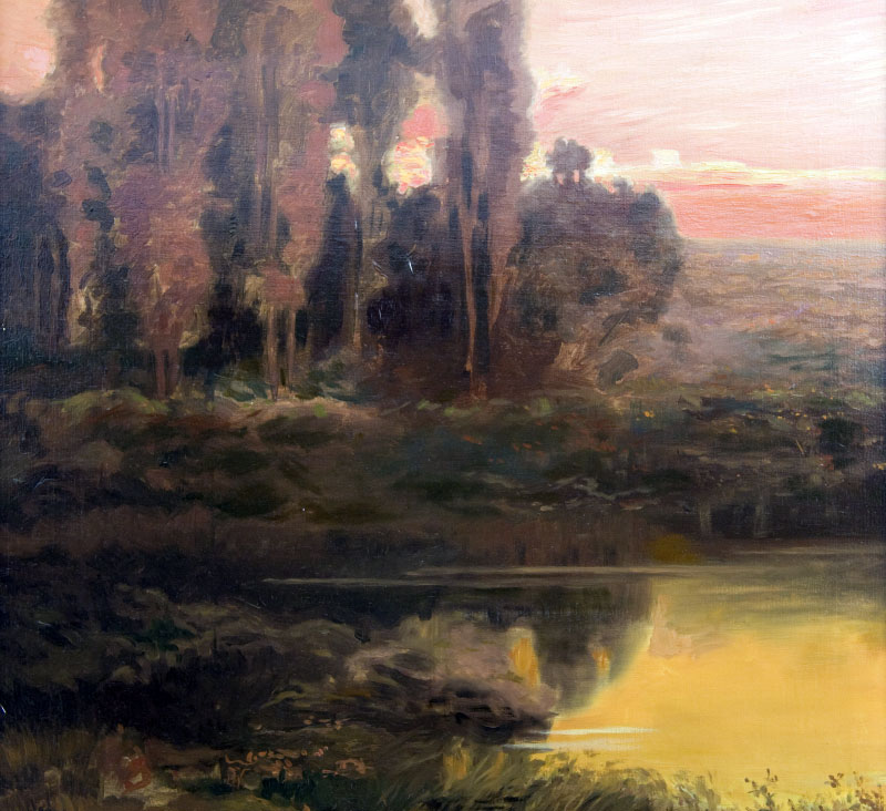 ENRIQUE SERRA AUQUÉ. Óleo sobre lienzo. ""Paisaje lacustre" ENRIQUE SERRA AUQUÉ. Óleo sobre lienzo. ""Paisaje lacustre"