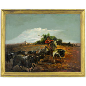 ESCUELA ANDALUZA PPS. SIGLO XX. Óleo sobre lienzo. "El Mayoral"