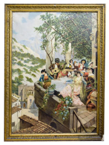 ESCUELA ANDALUZA SIGLO XIX. Óleo sobre lienzo. ""Escena costumbrista"