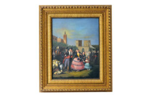 ESCUELA ANDALUZA SIGLO XIX. Óleo sobre tabla. ""Feria de Abril"