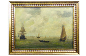 ESCUELA CENTROEUROPEA Siglo XIX. Óleo sobre lienzo. ""Marina"