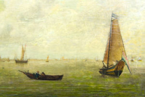 ESCUELA CENTROEUROPEA Siglo XIX. Óleo sobre lienzo. ""Marina"