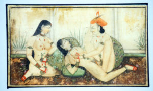 ESCUELA DE RAJASTHAN. Siglo XIX. Óleo sobre gran placa de marfil.