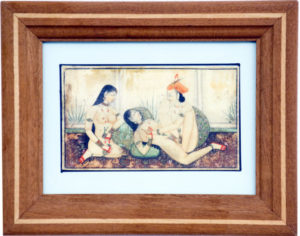 ESCUELA DE RAJASTHAN. Siglo XIX. Óleo sobre gran placa de marfil.