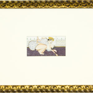 ESCUELA DE RAJASTHAN. Siglo XIX. Técnica mixta sobre placa de marfil.