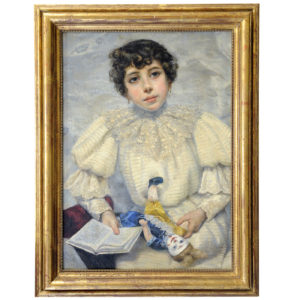 ESCUELA ESPAÑOLA, siglo XIX. Óleo sobre lienzo. ""Retrato de infanta"