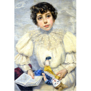 ESCUELA ESPAÑOLA, siglo XIX. Óleo sobre lienzo. ""Retrato de infanta"