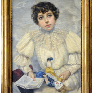 ESCUELA ESPAÑOLA, siglo XIX. Óleo sobre lienzo. ""Retrato de infanta"