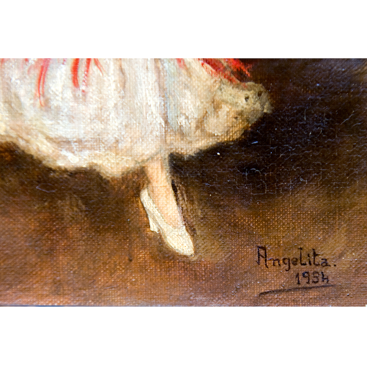 ESCUELA ESPAÑOLA SIGLO XX. Mercedes Casals, "ANGELITA". Óleo sobre cartón. "Bailaora". ESCUELA ESPAÑOLA SIGLO XX. Mercedes Casals, "ANGELITA". Óleo sobre cartón. "Bailaora".