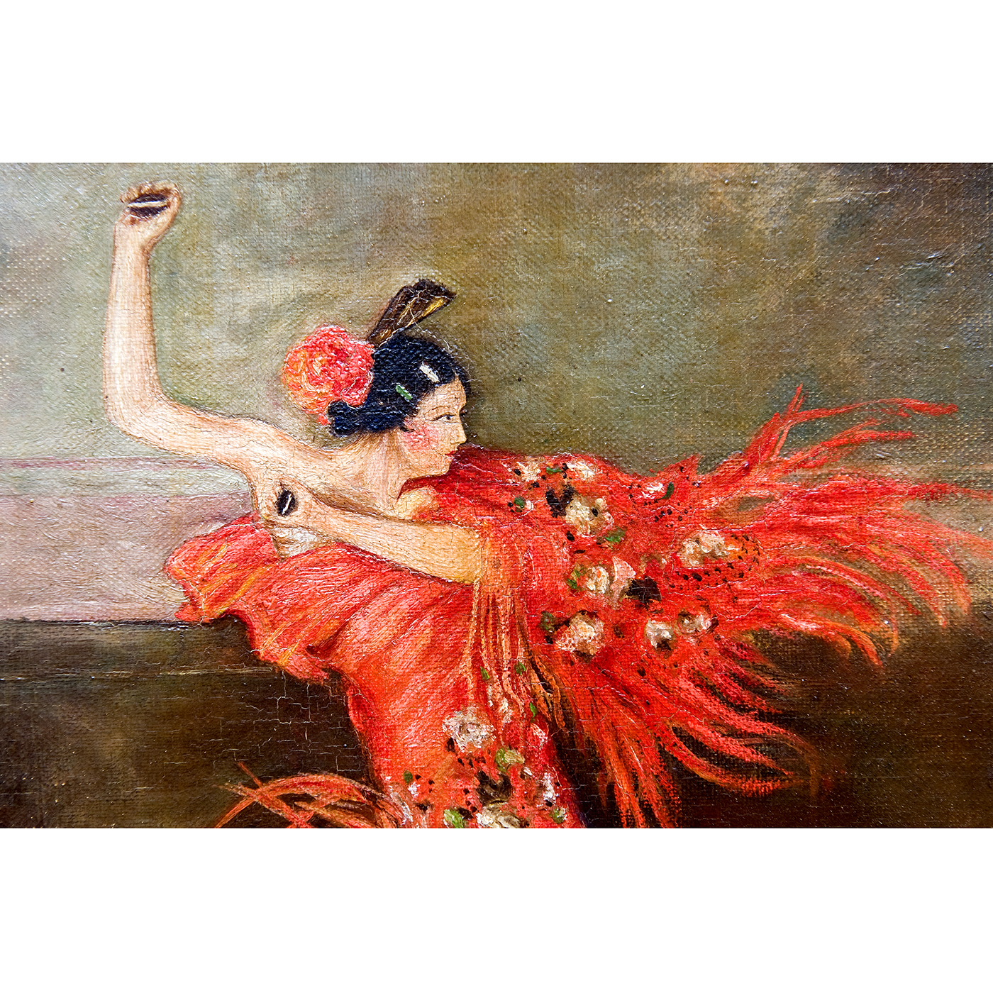 ESCUELA ESPAÑOLA SIGLO XX. Mercedes Casals, "ANGELITA". Óleo sobre cartón. "Bailaora". ESCUELA ESPAÑOLA SIGLO XX. Mercedes Casals, "ANGELITA". Óleo sobre cartón. "Bailaora".