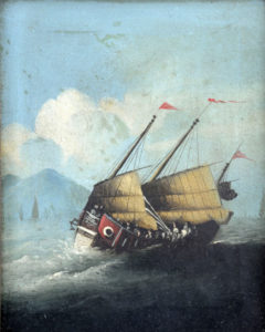 ESCUELA FRANCESA SIGLO XIX. Óleo sobre lienzo. ""Marina"