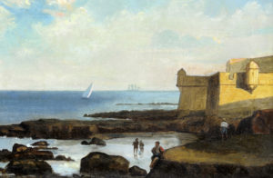 ESCUELA ITALIANA SIGLO XIX. Óleo sobre lienzo. ""Marina"