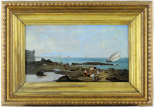 ESCUELA ITALIANA SIGLO XVIII. Óleo sobre lienzo. ""Marina"