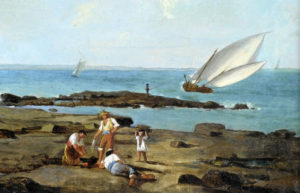 ESCUELA ITALIANA SIGLO XVIII. Óleo sobre lienzo. ""Marina"