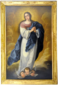 ESCUELA SEVILLANA Siglo XVII-XVIII. Óleo sobre lienzo. ""Inmaculada"