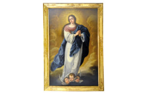 ESCUELA SEVILLANA Siglo XVII-XVIII. Óleo sobre lienzo. ""Inmaculada"