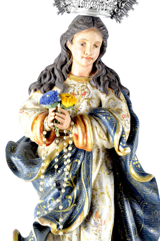 ESCULTURA DE VIRGEN INMACULADA, PPS. SIGLO XX, ESCUELA SEVILLANA. ESCULTURA DE VIRGEN INMACULADA, PPS. SIGLO XX, ESCUELA SEVILLANA.