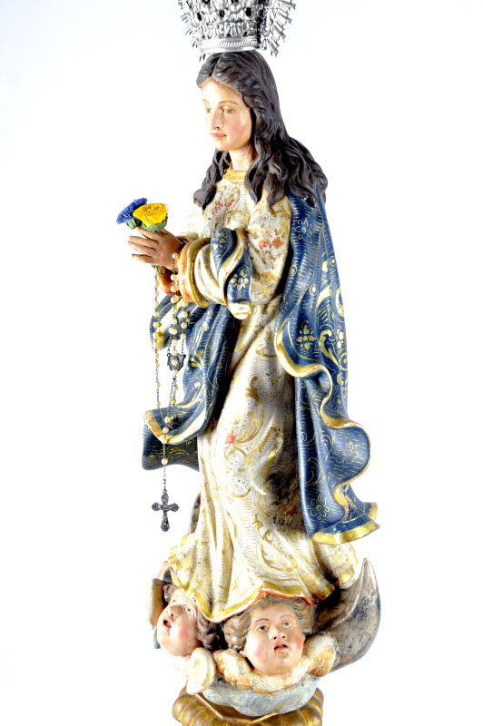 ESCULTURA DE VIRGEN INMACULADA, PPS. SIGLO XX, ESCUELA SEVILLANA. ESCULTURA DE VIRGEN INMACULADA, PPS. SIGLO XX, ESCUELA SEVILLANA.