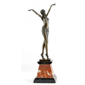 ESCULTURA EN BRONCE DE BAILARINA ORIENTAL