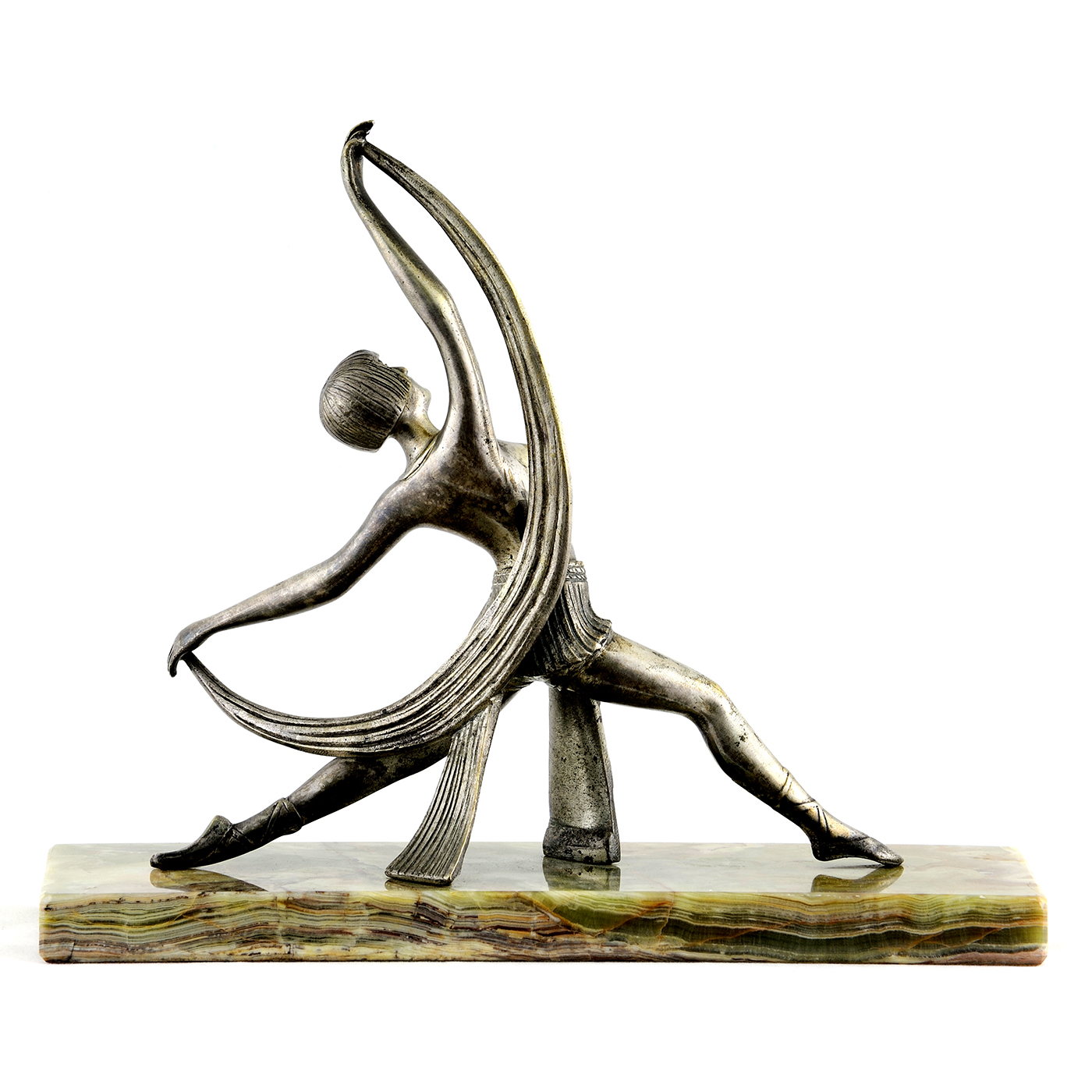 ESCULTURA EN BRONCE PLATEADO. ESCULTURA EN BRONCE PLATEADO.
