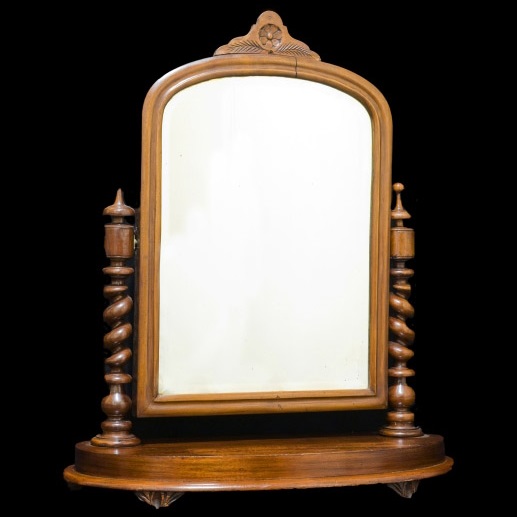Espejo de tocador en Caoba, siglo XIX.