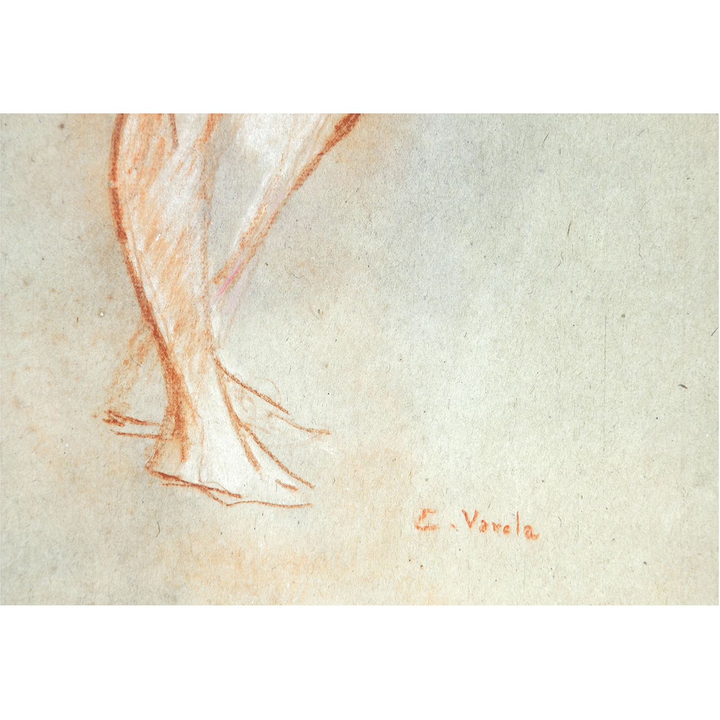 EULOGIO VARELA Y SARTORIO. Dibujo a sanguina. ""Desnudo femenino"" EULOGIO VARELA Y SARTORIO. Dibujo a sanguina. ""Desnudo femenino""
