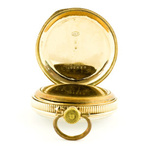 Fabricación Suiza. Reloj de Bolsillo para caballero, lepine y remontoir. Ca. 1880.