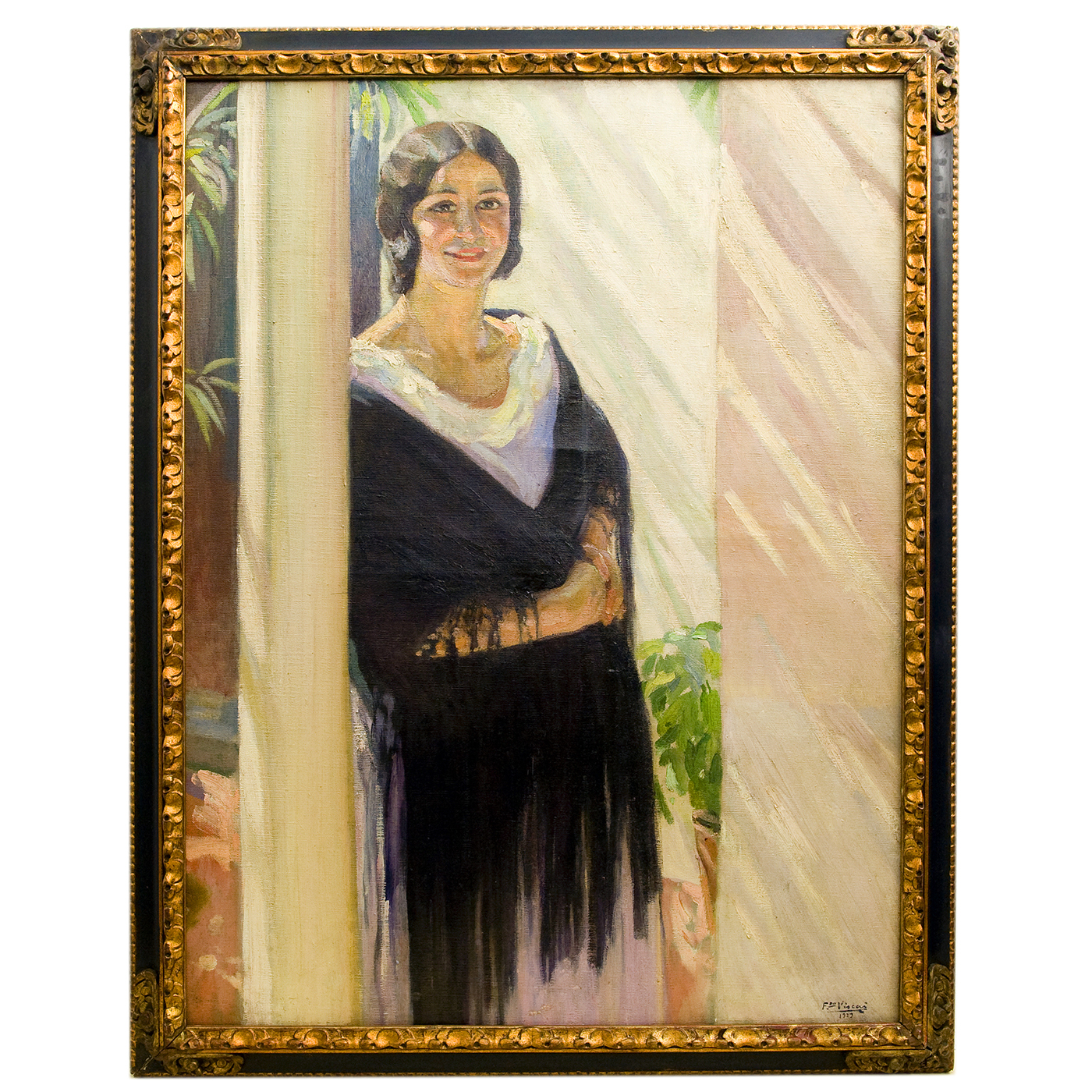 FERNANDO VIZCAÍ ALBERT. Óleo sobre lienzo. "Retrato de Dama". FERNANDO VIZCAÍ ALBERT. Óleo sobre lienzo. "Retrato de Dama".