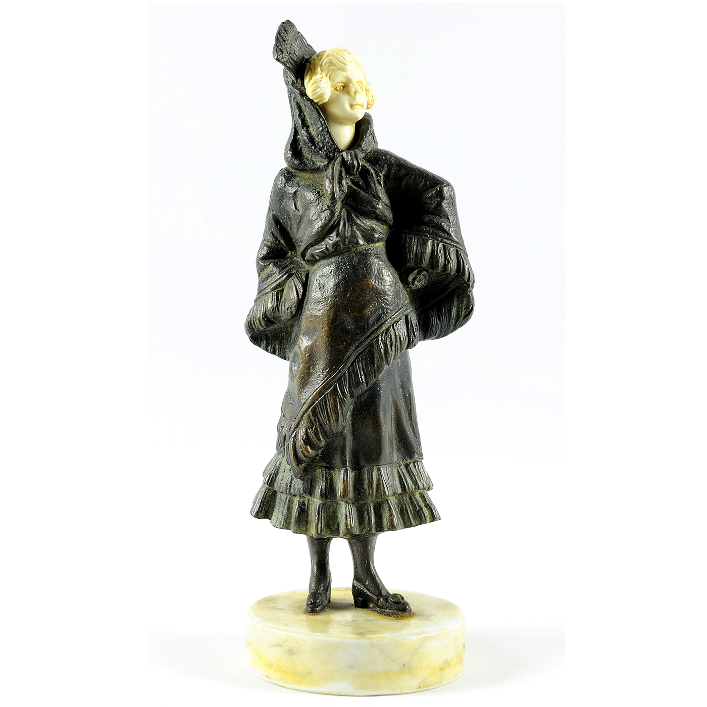 FIGURA CRISOELEFANTINA EN BRONCE. FIGURA CRISOELEFANTINA EN BRONCE.