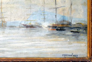 Firmado MEIFRÉN, 1887. Óleo sobre lienzo. ""Marina"