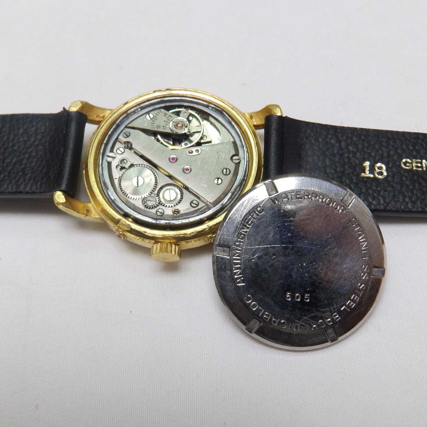 Fludo. Reloj de pulsera de caballero. Ca. 1960. Gran complicación. Fludo. Reloj de pulsera de caballero. Ca. 1960. Gran complicación.